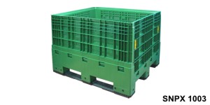 Perforated folding plastic pallet containers 1200x1000x800, 1200x1000x970